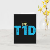1型糖尿病認識度- Cure Tid糖尿病 カード (黄色い花)