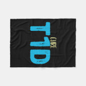 1型糖尿病認識度- Cure Tid糖尿病 フリースブランケット (正面(横))