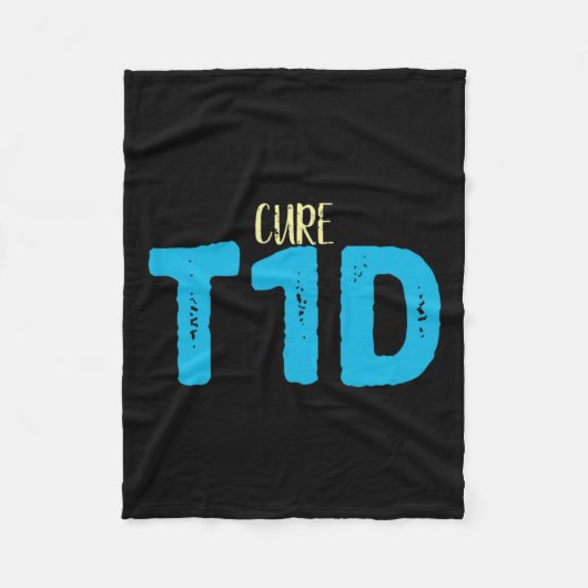 1型糖尿病認識度- Cure Tid糖尿病 フリースブランケット (正面)
