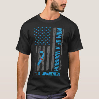 1型糖尿病認識度T1Dウォリアータイプのママ Tシャツ