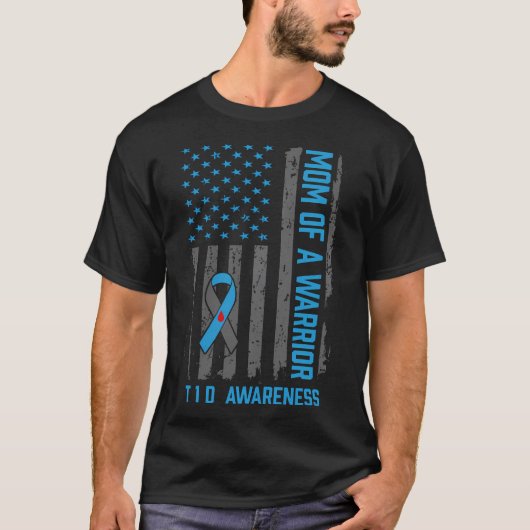 1型糖尿病認識度T1Dウォリアータイプのママ Tシャツ (正面)