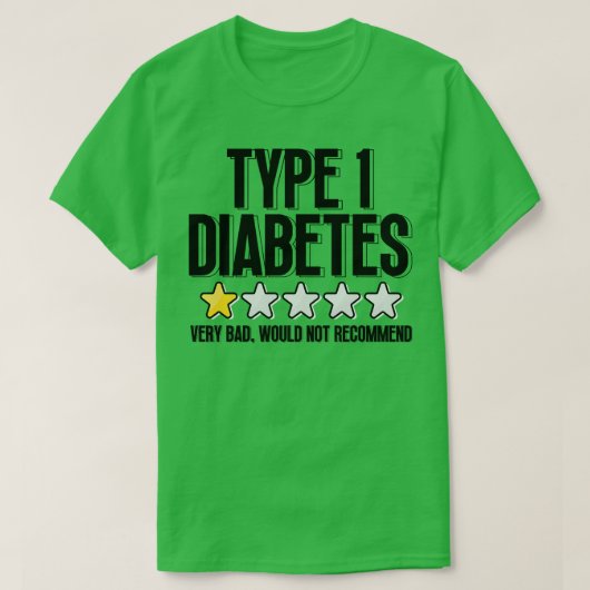 1型糖尿病1 Tシャツ (デザイン正面)