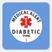 1型糖尿病 スクエアシール (正面)