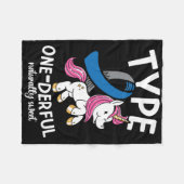 1型糖尿病(Type+One+Derful)の方のための自然派スイーツ フリースブランケット (正面(横))