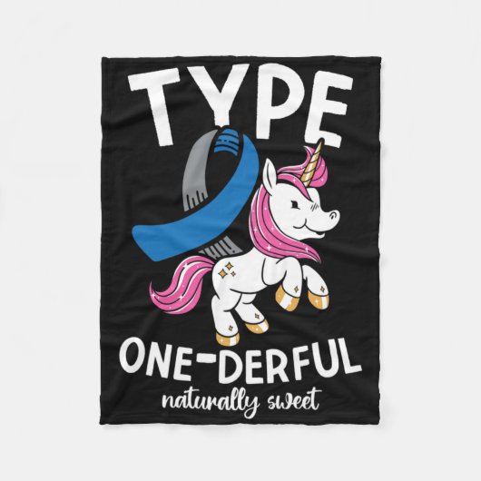 1型糖尿病(Type+One+Derful)の方のための自然派スイーツ フリースブランケット (正面)