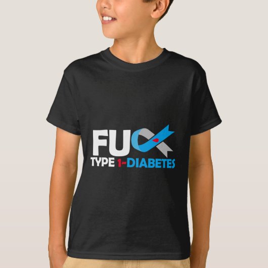 1型糖尿病T1d糖尿病認識度糖尿病 Tシャツ (正面)