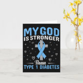 1型糖尿病V-nより強い私の神を子宮 カード (黄色い花)