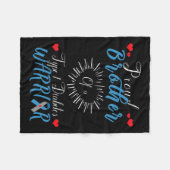 1型誇りを持った糖尿病戦士アワレネの兄弟 フリースブランケット (正面(横))