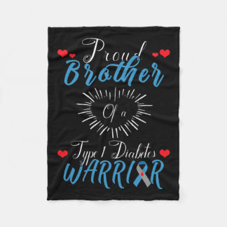 1型誇りを持った糖尿病戦士アワレネの兄弟 フリースブランケット