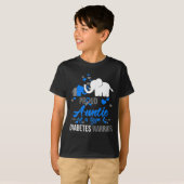 1型誇りを持った糖尿病戦士ギフトの叔母 Tシャツ (正面フル)