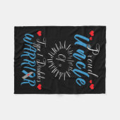 1型誇りを持った糖尿病戦士認識度の叔父 フリースブランケット (正面(横))