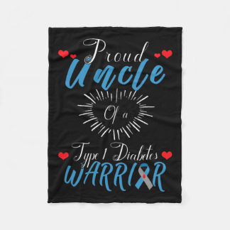 1型誇りを持った糖尿病戦士認識度の叔父 フリースブランケット