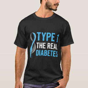 1型 – T1D実在ディアブレティの糖尿病引用文 Tシャツ