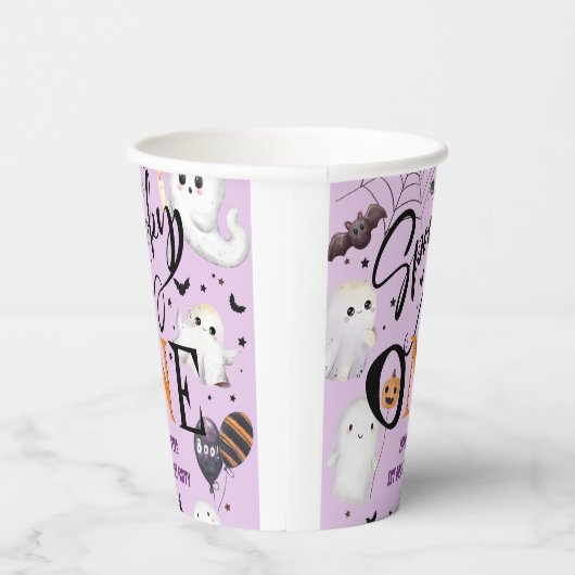 1女不気味子パープルハロウィーン1st誕生日 紙コップ (右)