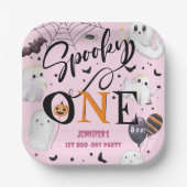 1女不気味子ピンクハロウィーン1日 ペーパープレート (正面)