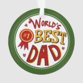 #1子供からの最も最高のなパパのおもしろいのカッコいいのクリスマスのギフト オーナメント (裏面)