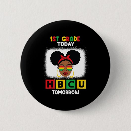 1学年の今日Hbcu明日の歴史的な黒C 缶バッジ (正面)