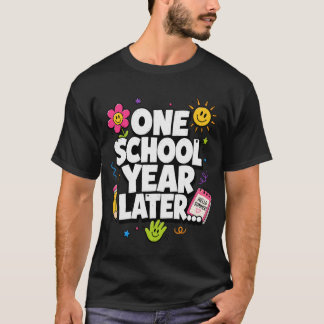 1学期が終わったよ!夏休みを楽しもう! 学校最後の日 Tシャツ