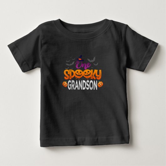 1孫不気味家族マッチングハロウィーン ベビーTシャツ (正面)