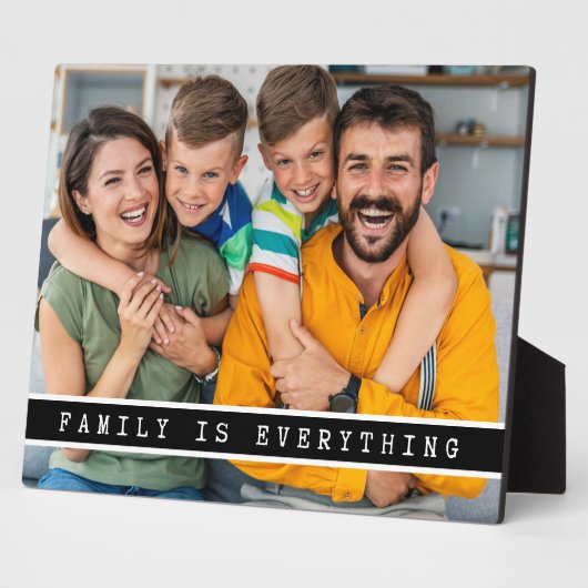 1家族モダン写真ファミリーは全引用文 フォトプラーク (側面)