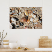 1平方足の貝殻 ポスター (キッチン)