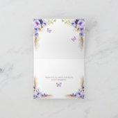 1年が過ぎた蝶の折り紙 誕生日ありがとう サンキューカード (内部)