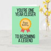 1年で伝説に近づく – 誕生日カード カード (黄色い花)