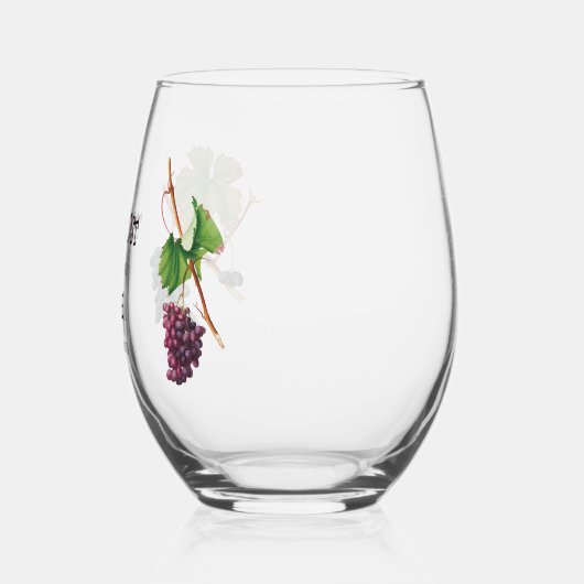 1年で最も素晴らしいワおもしろいイン ステムなしワイングラス (左)