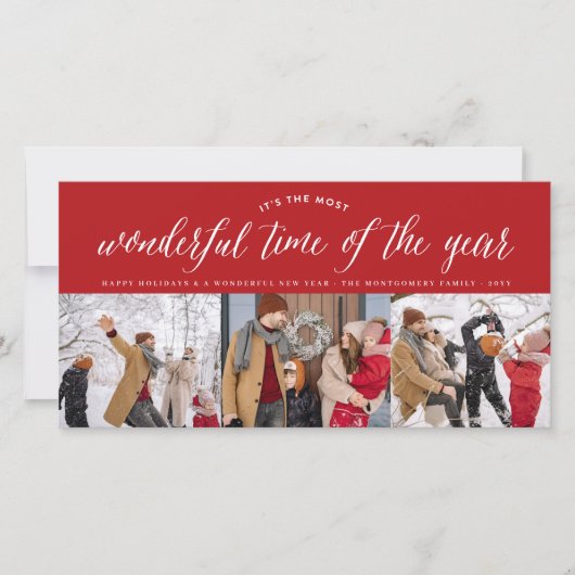 1年で最も素晴らしい時間ミニマリスト3写真 シーズンカード (正面)