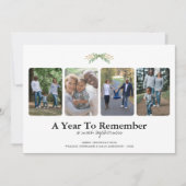 1年に4枚の写真を覚えるクリスマス シーズンカード (正面)