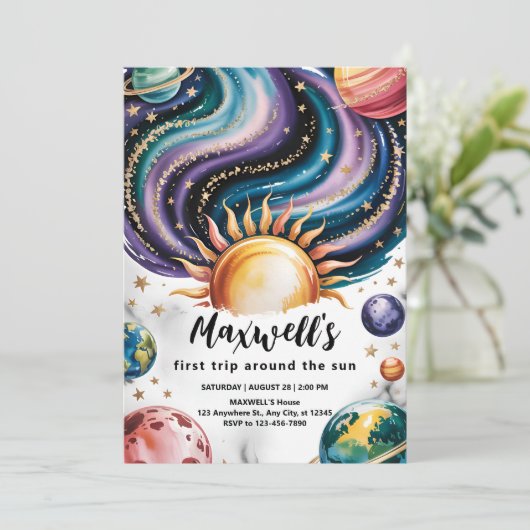 1年のまわりにの太陽誕生日 招待状 (スタンド正面)