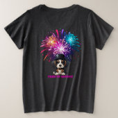 1年のウーフ！ プラスサイズTシャツ (デザイン裏面)