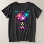 1年のウーフ！ プラスサイズTシャツ (デザイン裏面)