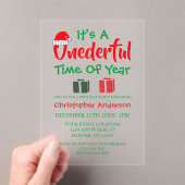 1年のオンダーフル時間クリスマス1日 アクリル招待状 (インサイチュ (ポータブル))