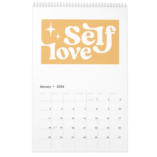 1年のカラフルインスピレーション カレンダー (1月 2026)