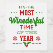 1年のクリスマスで最もワインのダーフルな時おもしろい間 ワインラベル (シングルラベル)