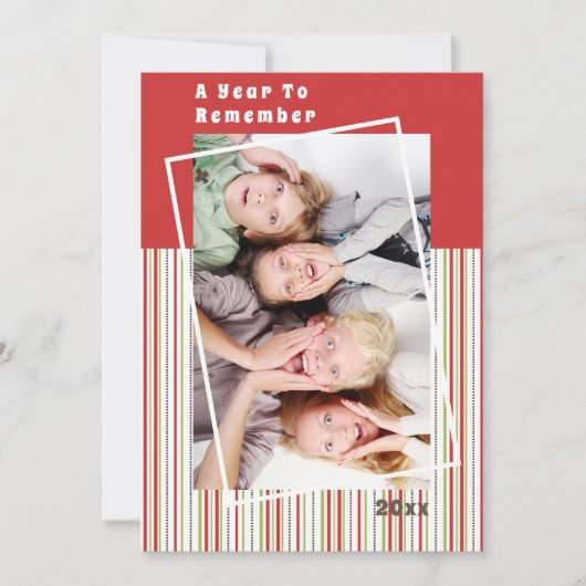 1年のクリスマスストライプの休日の写真 (正面)