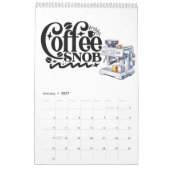 1年のコーヒーのインスピレーション カレンダー (1月 2027)