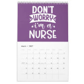 1年のナース カレンダー (3月 2027)