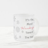 1年のマグで最も素晴らしい時霜の降りた間 フロストグラスマグカップ (正面右)