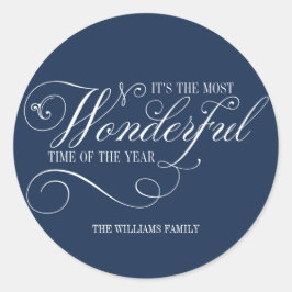 1年の休暇の中で最も素晴らしい時間をスクリプトで書く ラウンドシール