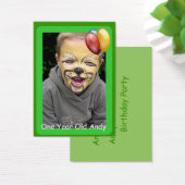 1年の古い誕生日写真カード (デスク)