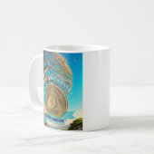 1年の名前をカスタムするオウムコイン生命の木 コーヒーマグカップ (正面左)