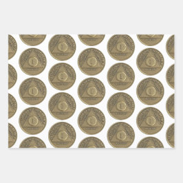 1年の地金回復記念コイン ラッピングペーパーシート