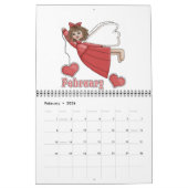 1年の天使 カレンダー (2月 2026)