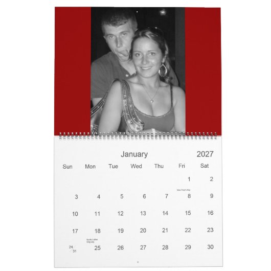 1年の思い出… カレンダー (1月 2027)