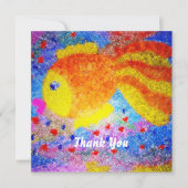 1年の愛 熱帯魚 1歳の誕生日 サンキューカード (正面)