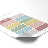 1年の教育ポスターのミュート色の月 ポスター (角)