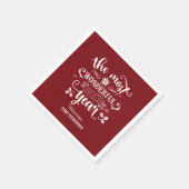 1年の最も素晴らしい時間をシックにモノグラム スタンダードカクテルナプキン (角)