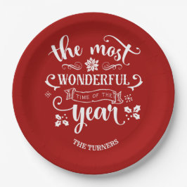 1年の最も素晴らしい時間をシックにモノグラム ペーパープレート